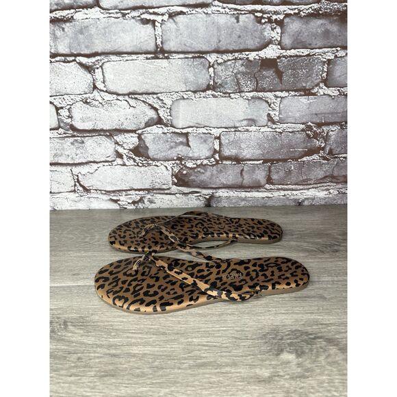 Tkees Studio Exotic Cheetah Print Thong Flip Flops Sandals Women Sz 8M US/39EU - Picture 10 of 16